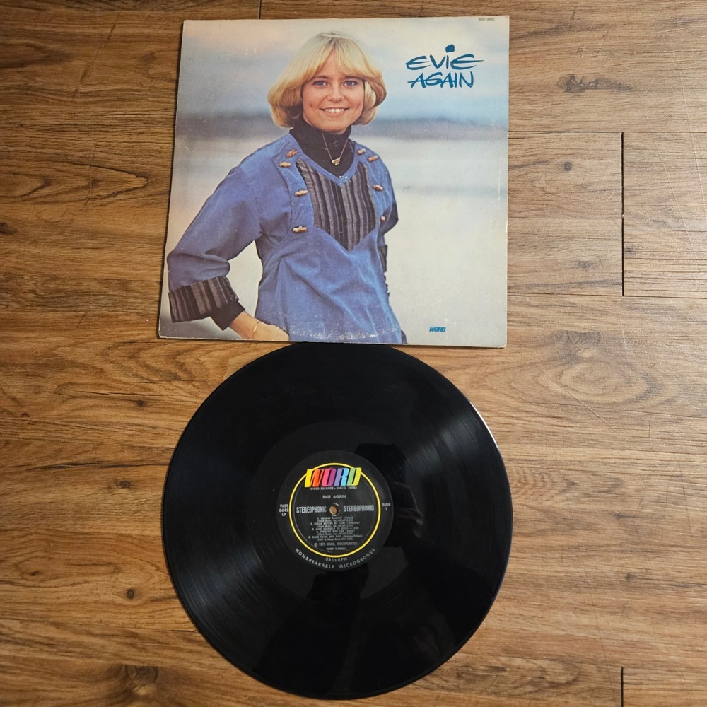Evie – Evie Again Word Records 1975 WST-8642‎ Vinyl LP 33 RPM 12" VG+ VG+/VG+